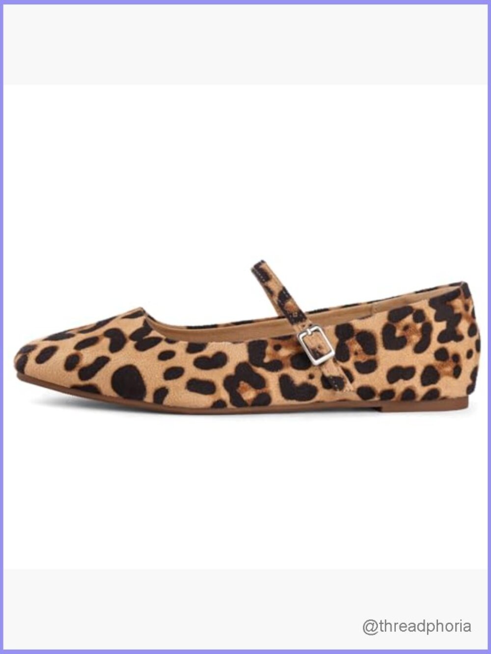 Women's Mary Jane Flats Adjustable Buckle Ballet Flats Square Closed Toe - Picture 6 of 7